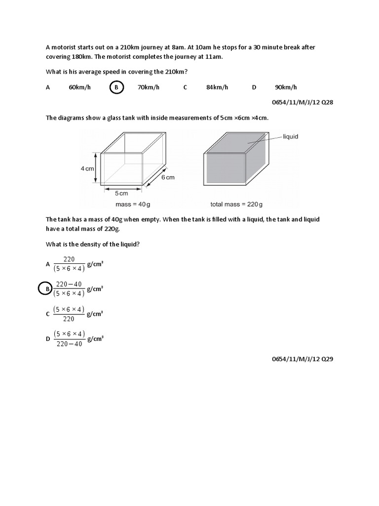 Past Paper Questions Forces and Motion Answers 1 | PDF | Kinetic Energy ...