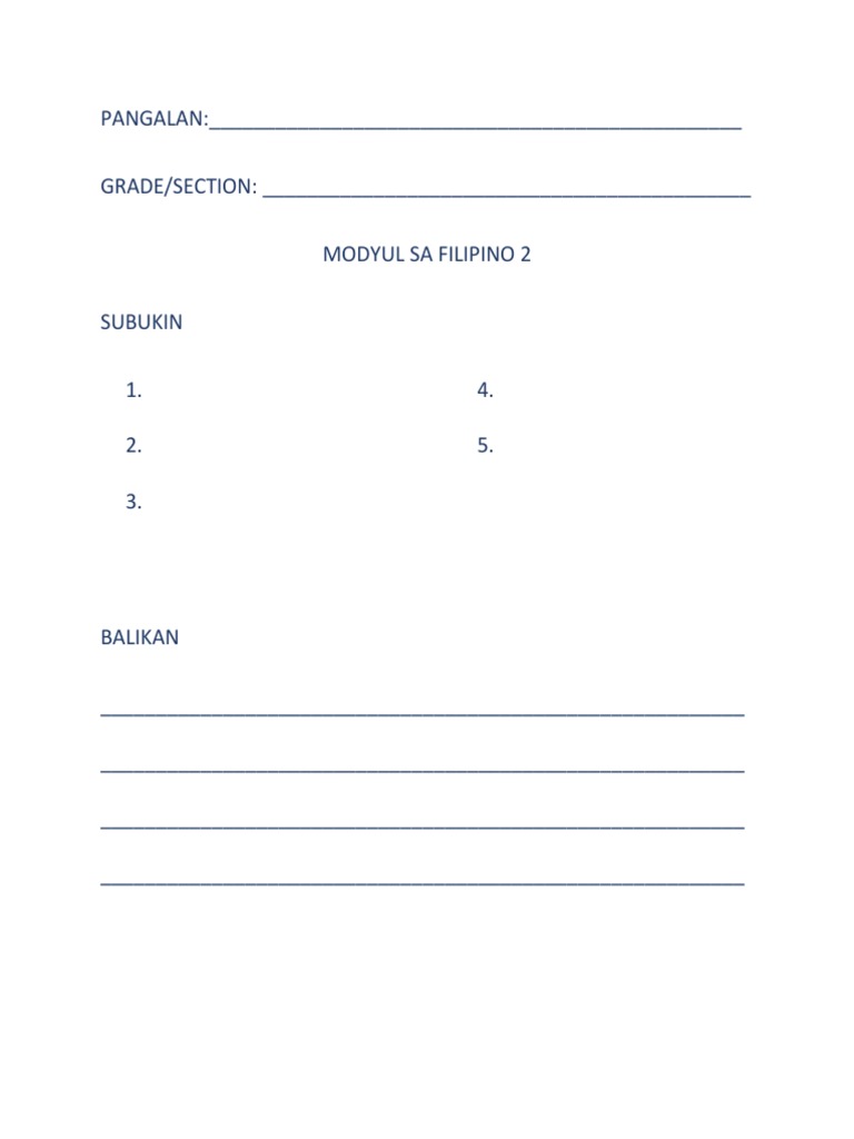 Filipino 2 - 2ND Activity | PDF