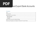 Import and Export Bank Accounts