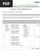 Module 2 Global Youth: A Estrutura Do Teste Sintetiza-Se No Quadro Seguinte