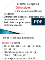 Lesson 1 - Biblical Exegesis
