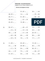 Mathematik Grundrechenarten Addition Addieren Bis 100 Ohne Zehneruebergang NR 16