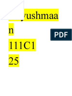 Aayushmaa N 111C1 25