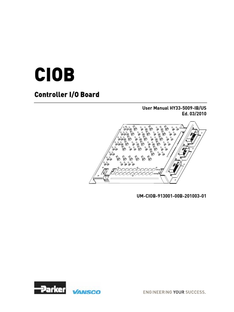 Controller I/O Board: User Manual HY33-5009-IB/US Ed. 03/2010 | PDF ...