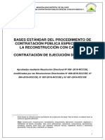 Bases Estándar Del Procedimiento de Contratación Pública Especial para La Reconstrucción Con Cambios Contratación de Ejecución de Obras