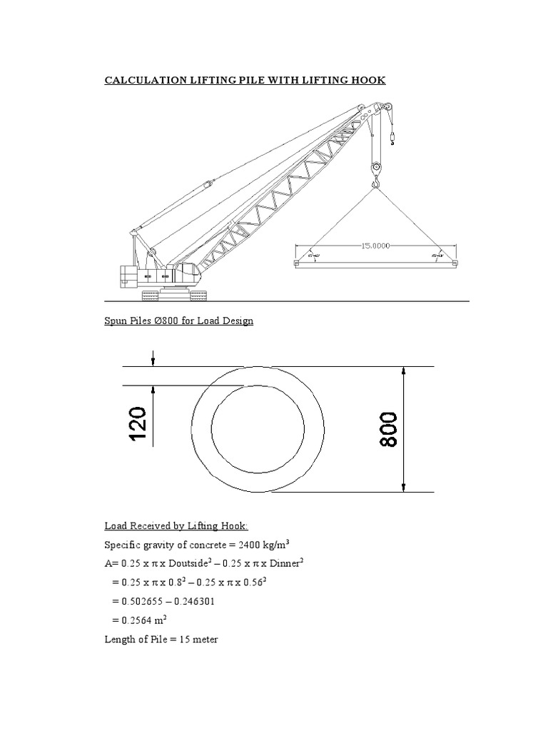 Calculation Hook For Lifting Pile PDF