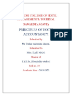 Principles of Hotel Accountancy.: Sahyadri College of Hotel Management& Tourisim. Sawarde (Agave)