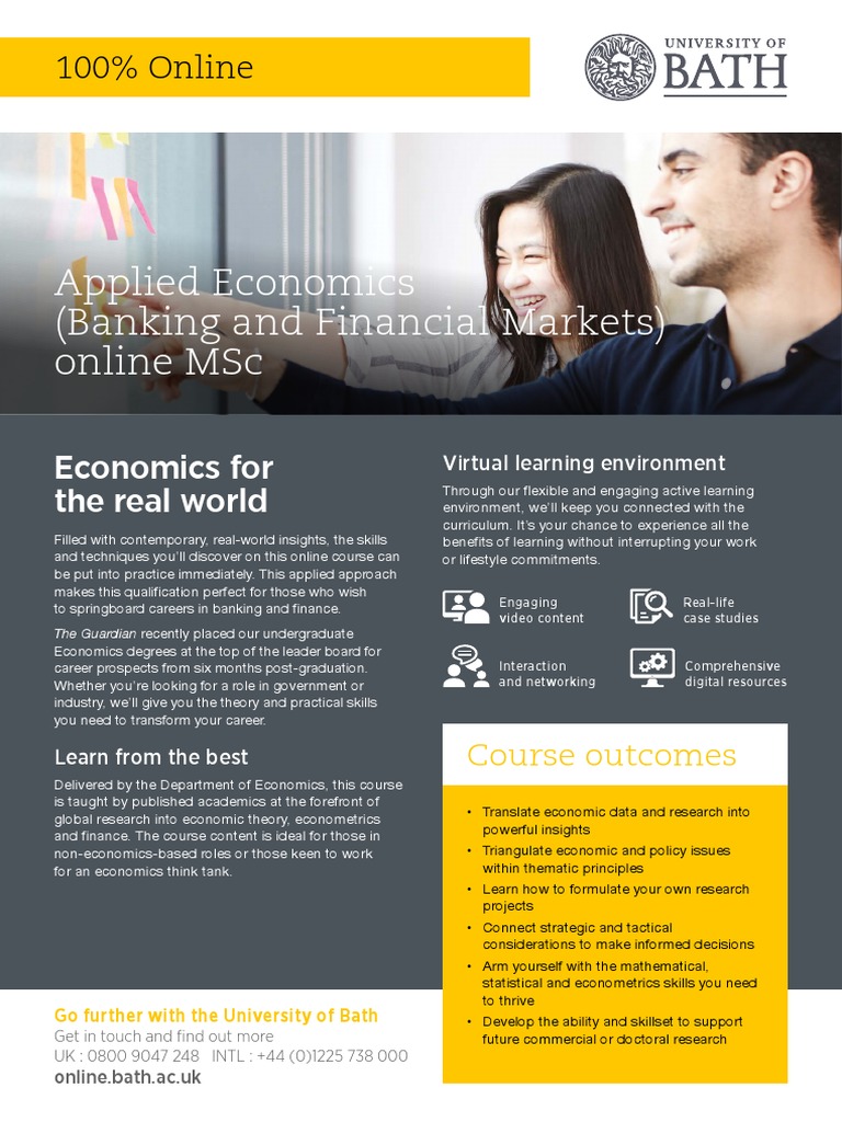 University of Bath Applied Economics (Banking and Financial Markets