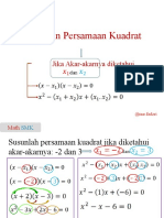 Menyusun Persamaan Kuadrat Akar2 Diketahui