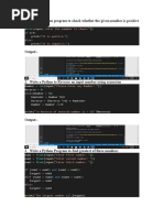 Write A Python Program To Check Whether The Given Number Is Positive or Negative