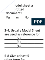 Is Model Sheet A Standardized Document? Yes or No