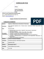 CV - Ingénieur de Maintenance Corrigé