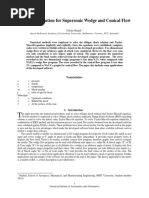 Numerical Solution for Supersonic Wedge