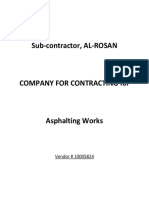 Subcontractor Profile for Asphalting Works