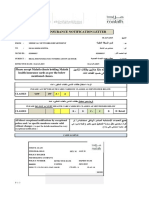 Health Insurance Notification Letter: DEDUCT / CO-INS (20%) MAX. 100 SR PLAN - 18