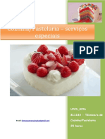 UFCD 8296 Cozinha Pastelaria - Serviços Especiais Índice