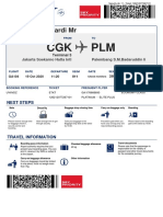 Boarding Pass CGK to PLM