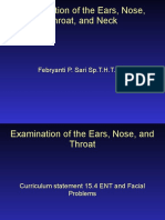 Examination of The Ears, Nose, Throat, and Neck: Febryanti P. Sari SP.T.H.T.K.L