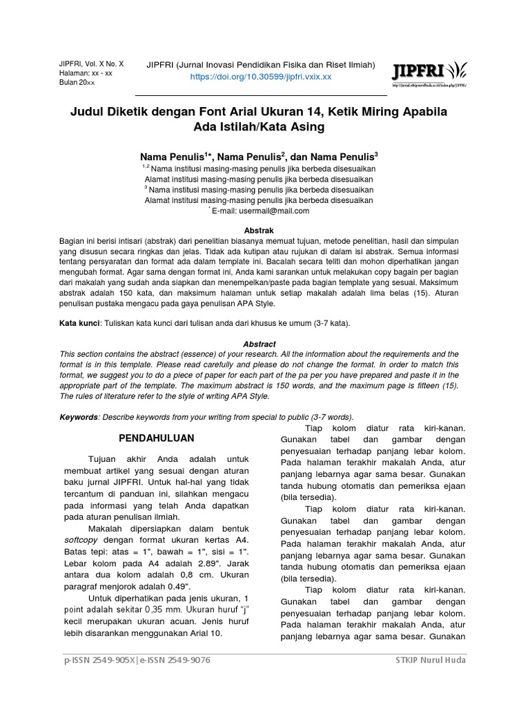 Template Sinta 3 PDF