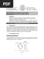 Lab Report On Single Phase Transformer | PDF | Transformer ...