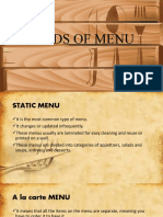 Kinds of Menu