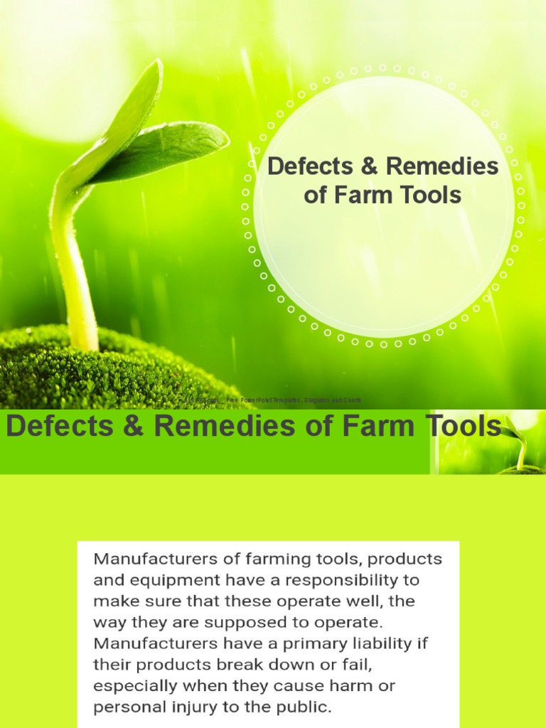 Defects & Remedies of Farm Tools PDF