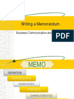 Writing A Memorandum: Business Communication and Report Writing