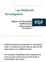 Steps of An Outbreak Investigation