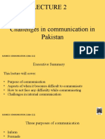 LECTURE 2 Challenges in Communication in Pakistan