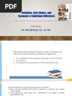 Meeting 2 Definition and Taxonomy of Individual Differences