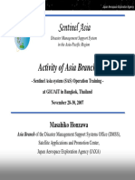 Sentinel Asia: Activity of Asia Branch