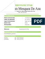 Curriculum Vitae Jorge Luis Mosquea de Aza