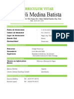 Curriculum Vitae Rayseli Medina Batista