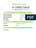 Curriculum Vitae Francis Camilo García