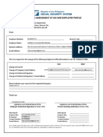 Request For Amendment of SSS Web Employer Profile