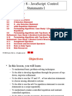 Chapter 8 - Javascript: Control Statements I: Outline