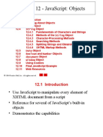 Chapter 12 - Javascript: Objects: Math String