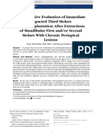 Retrospective Evaluation of Immediate Impacted Third Molars Autotransplantation After Extractions of Mandibular First and or Second Molars With Chronic Periapical Lesions