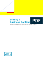Business Continuity Planning Guidelines for Preparation of Your Plan