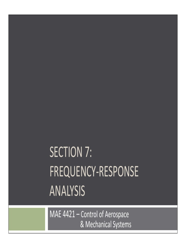 Section 7 Frequency Response Analysis | PDF | Decibel | Stability Theory