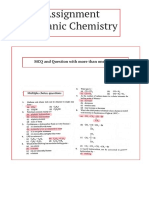 Assignment Organic Chemistry: MCQ and Question With More Than One Answer