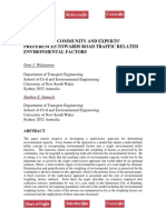 Quantifying Community and Experts' Preferences Towards Road Traffic Related Environmental Factors