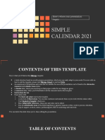 Simple Calendar 2021