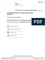 Language Attrition: The Nkpor Igbo Dialect Situation