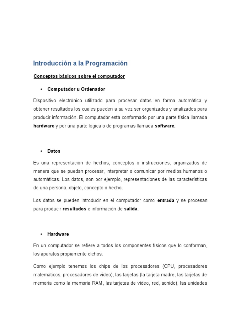 Guía 1 | PDF | Hardware de la computadora | Programa de computadora