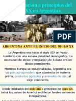 La Inmigración A Principios Del Siglo XX en Argentina.