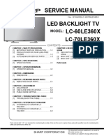 Service Manual Led Backlight TV LC-60LE360X LC-70LE360X: Model