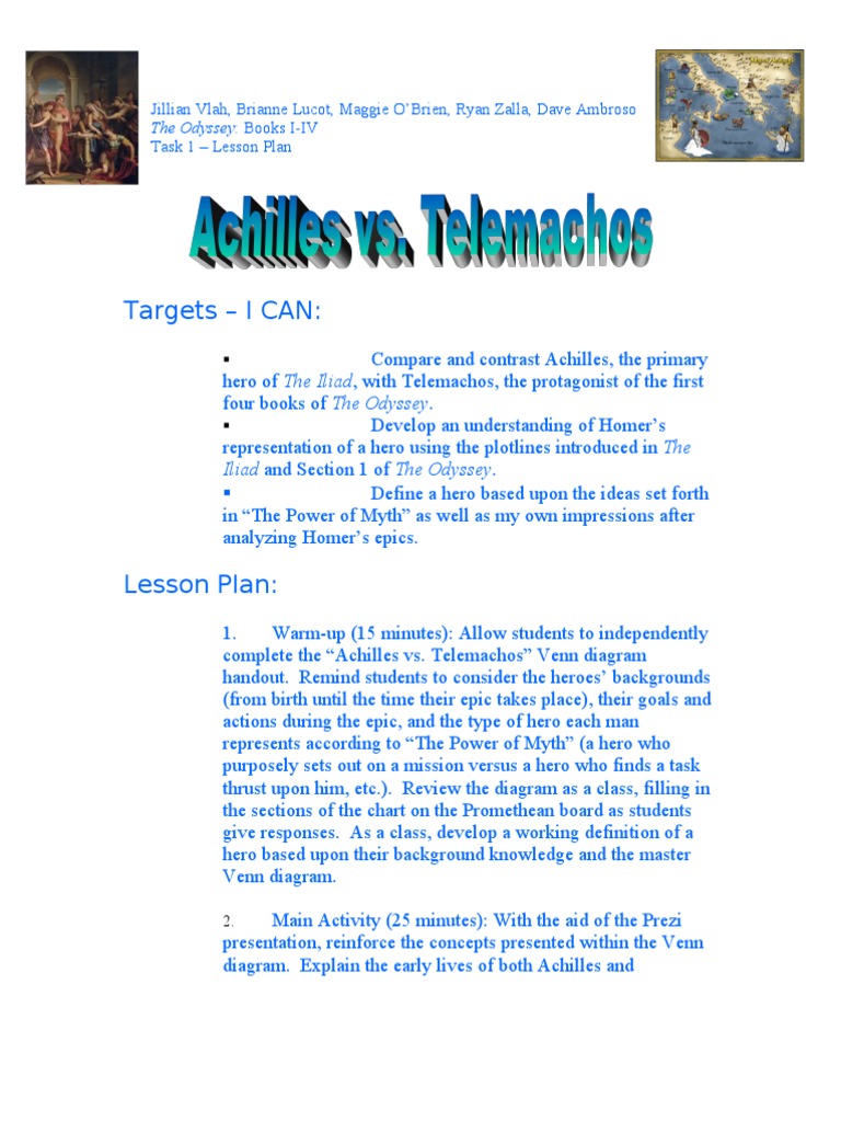 Task 1 Lesson Hero Iliad