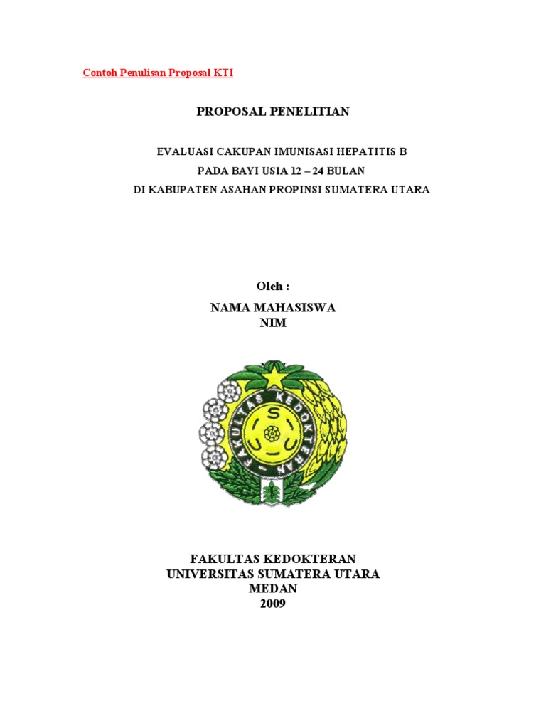Contoh Proposal Kti