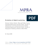 Evolution of Digital Marketing: Munich Personal Repec Archive